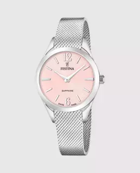 F20076/2 швейцарские женские часы Grace из серебристой стали Festina, серебряный