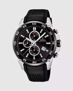 F20330/5 Оригинальные мужские часы из черной резины Festina, черный