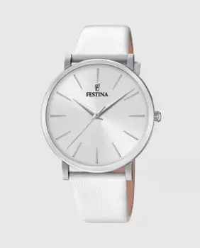 F20371/1 Женские часы Boyfriend белые кожаные Festina, белый