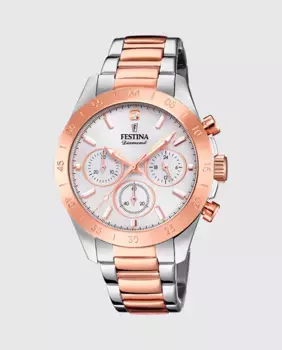F20398/1 Женские часы Boyfriend из серебряной стали Festina, серебряный