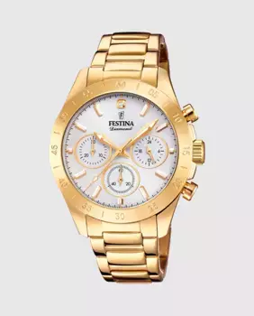 F20400/1 Женские часы Boyfriend из золотой стали Festina, золотой