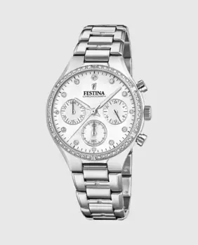 F20401/1 Женские часы Boyfriend из серебряной стали Festina, серебрянный