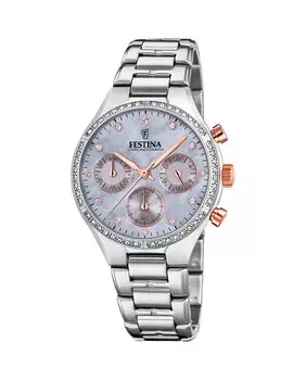 F20401/3 Boyfriend Collection серебряные женские часы из стали Festina, серебро
