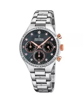 F20401/4 Boyfriend Collection серебряные женские часы из стали Festina, серебро
