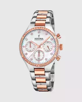 F20403/1 Женские часы Boyfriend из серебряной стали Festina, серебряный