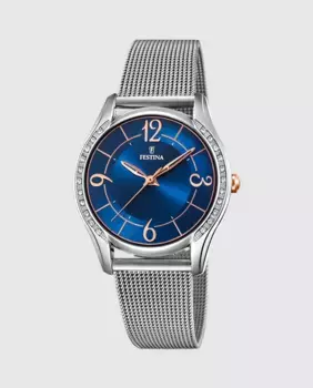 F20420/4 Женские часы Boyfriend из серебряной стали Festina, серебряный