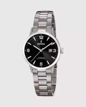 F20436/3 Женские часы из титановой серой стали Festina, серый
