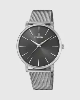 F20475/4 Женские часы Boyfriend из серебряной стали Festina, серебряный