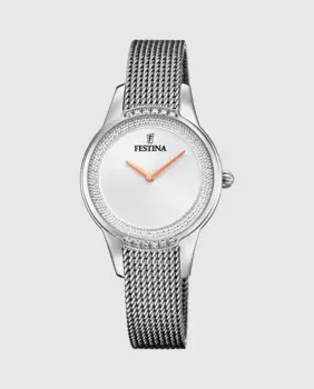 F20494/1 Женские часы Mademoiselle из серебристой стали Festina, серебряный