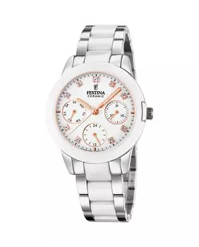 F20497/1 Женские керамические часы из белой стали Festina, белый