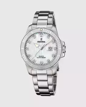 F20503/1 Женские часы Boyfriend из серебряной стали Festina, серебряный