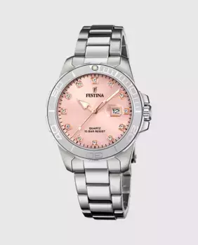 F20503/2 Женские часы Boyfriend из серебряной стали Festina, серебряный