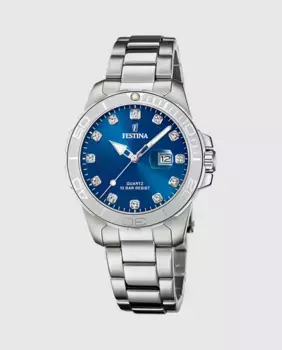 F20503/6 Женские часы Boyfriend из серебряной стали Festina, серебряный