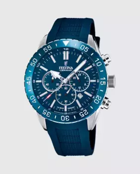 F20515/1 Мужские керамические синие резиновые часы Festina, синий