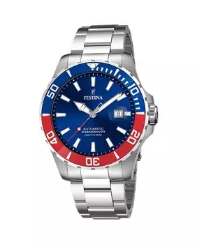 F20531/5 Мужские автоматические часы из серебристой стали Festina, серебро