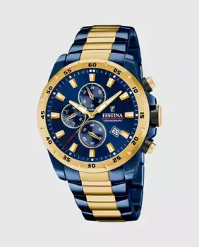 F20564/1 Chrono Sport синие мужские часы из стали Festina, синий