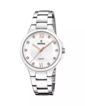 F20582/1 Женские часы Mademoiselle со стальным и серебряным циферблатом Festina, серебро
