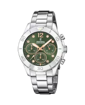 F20603/5 Женские часы Boyfriend из серебристой стали Festina, серебряный