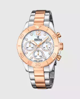 F20605/1 Женские часы Boyfriend из серебряной стали Festina, серебряный