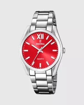 F20622/B Женские часы Boyfriend из серебристой стали Festina, серебряный