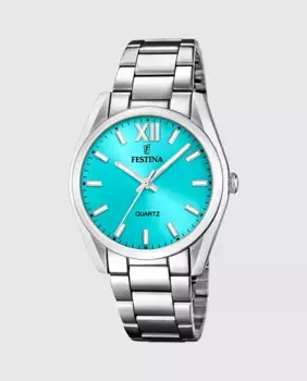 F20622/D Женские часы Boyfriend из серебристой стали Festina, серебряный
