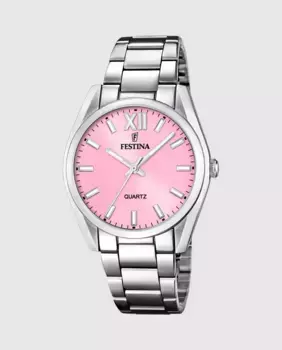 F20622/M Женские часы Boyfriend из серебряной стали Festina, серебряный