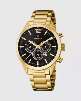 F20633/3 Timeless Chronograph Мужские часы из золотой стали Festina, золотой