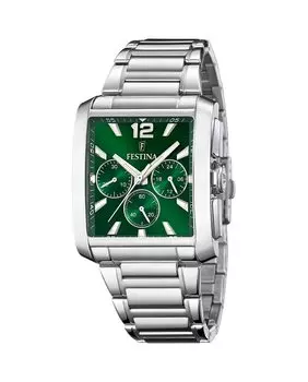 F20635/3 Timeless Мужские часы с хронографом из серебряной стали Festina, серебро