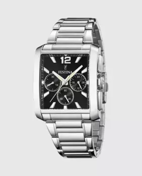 F20635/4 Timeless Chronograph Мужские часы из серебряной стали Festina, серебряный