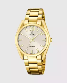 F20640/1 Женские часы Boyfriend из золотой стали Festina, золотой