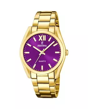 F20640/3 Женские часы Boyfriend из золотой стали Festina, золотой