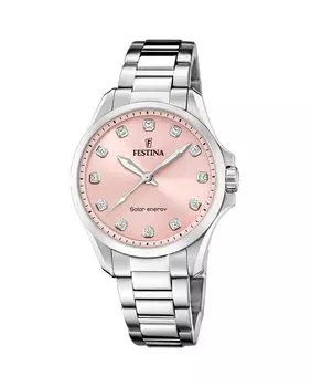 F20654/2 Solar Energy женские часы из серебристой стали Festina, серебро