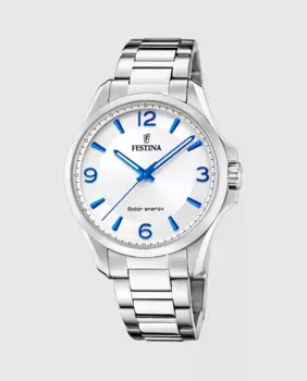 F20656/1 Solar Energy мужские часы из серебристой стали Festina, серебряный