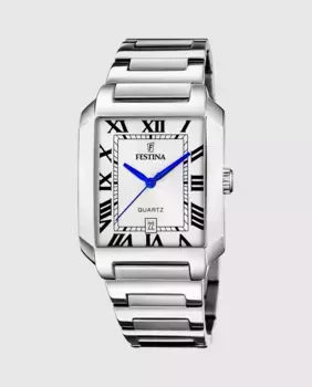 F20677/1 On The Square мужские часы из серебряной стали Festina, серебряный