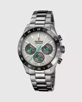 F20703/1 Женские керамические часы из серой стали Festina