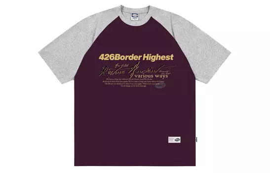 F426 Футболка унисекс, Глубокий фиолетовый сталкивается с пеплом