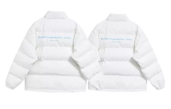 F426 Стеганая куртка унисекс, Белый
