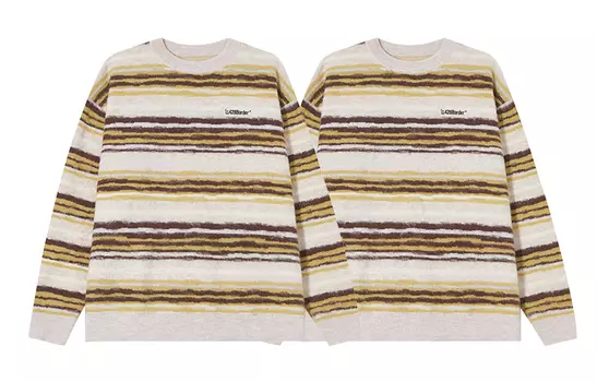 F426 Свитер унисекс, синий/бежевый