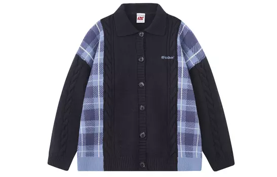 F426 Трикотаж унисекс, Темно-синий/Темно-синий в клетку