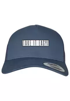 F4NT4STIC фуражка "Retro Trucker Cap Take It Easy", принт, цвет морской волны