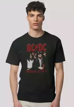 F4NT4STIC Футболка "AC/DC Rock Music Band Highway To Hell", премиум качество, черный