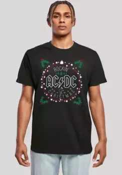 F4NT4STIC Футболка "ACDC Рождество", принт, черный