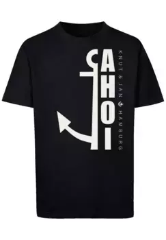 F4NT4STIC Футболка "Ahoi Anker Crop Knut & Jan Hamburg", принт, черный