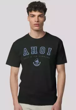 F4NT4STIC Футболка "Ahoy Knut & Jan Hamburg", премиум качество, черный