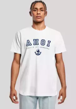 F4NT4STIC Футболка "Ahoy Knut & Jan Hamburg", принт, белый