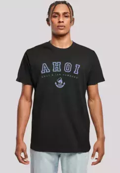 F4NT4STIC Футболка "Ahoy Knut & Jan Hamburg", принт, черный