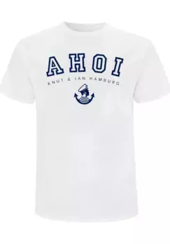 F4NT4STIC Футболка "Ahoy Knut & Jan Hamburg", принт, белый
