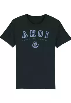 F4NT4STIC Футболка "Ahoy Knut & Jan Hamburg", принт, черный