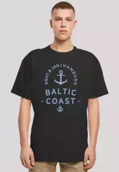 F4NT4STIC Футболка "Baltic Sea Logo Knut & Jan Hamburg", принт, черный