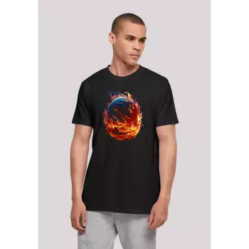 F4NT4STIC Футболка "Basketball On Fire Sport UNISEX", принт, черный